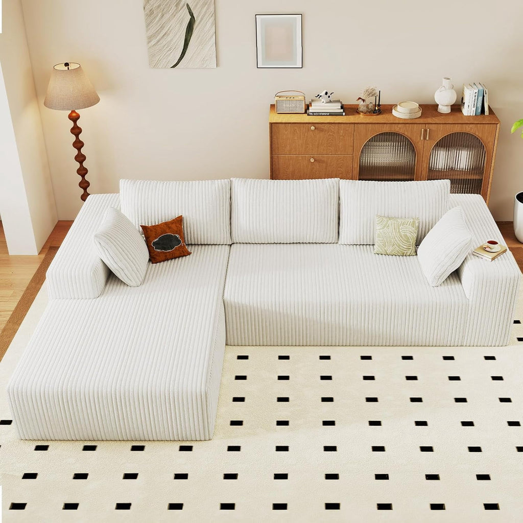 White Left-facing chaise W3315P374748-L-left-white