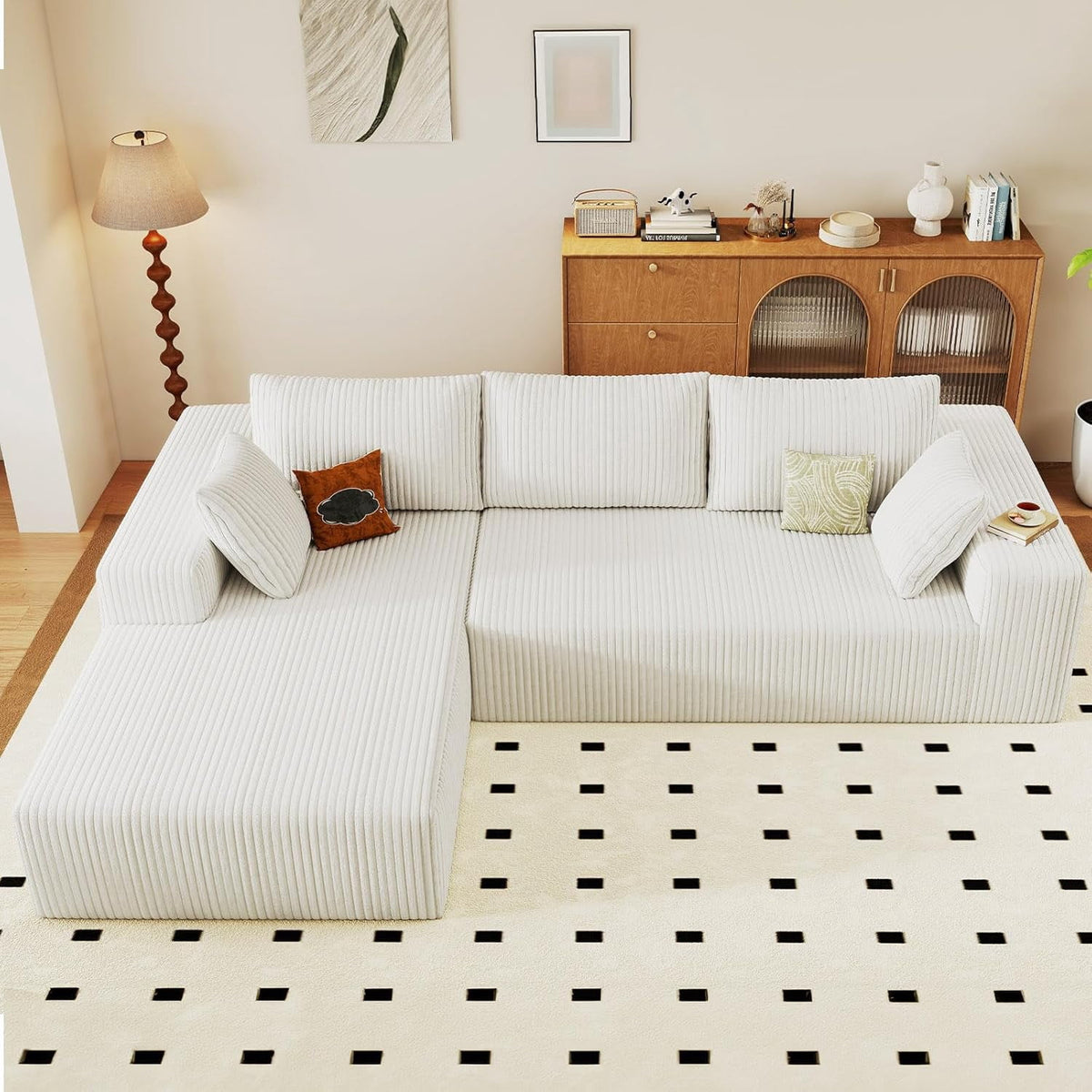 White Left-facing chaise W3315P374748-L-left-white
