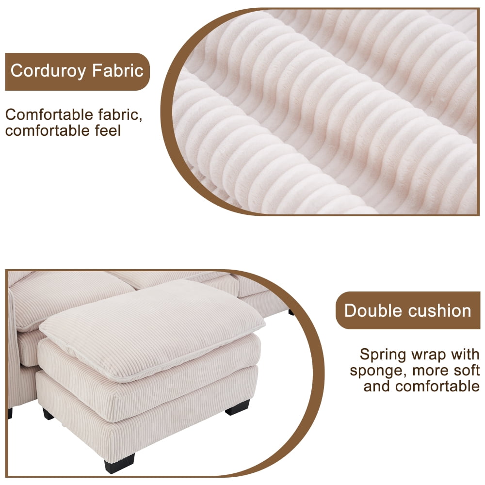 White + Corduroy + 7 Seat W2363S00039