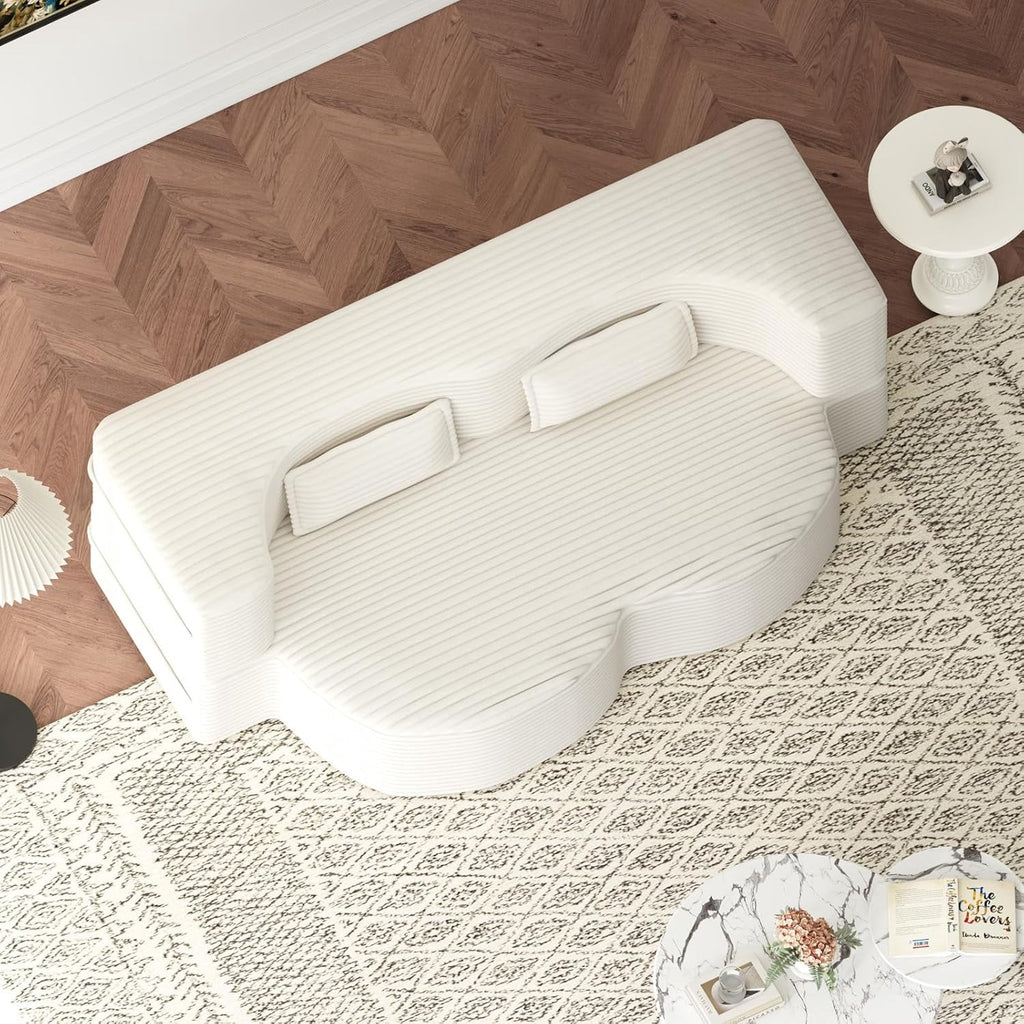 Beige Plush Corduroy W1885P347080