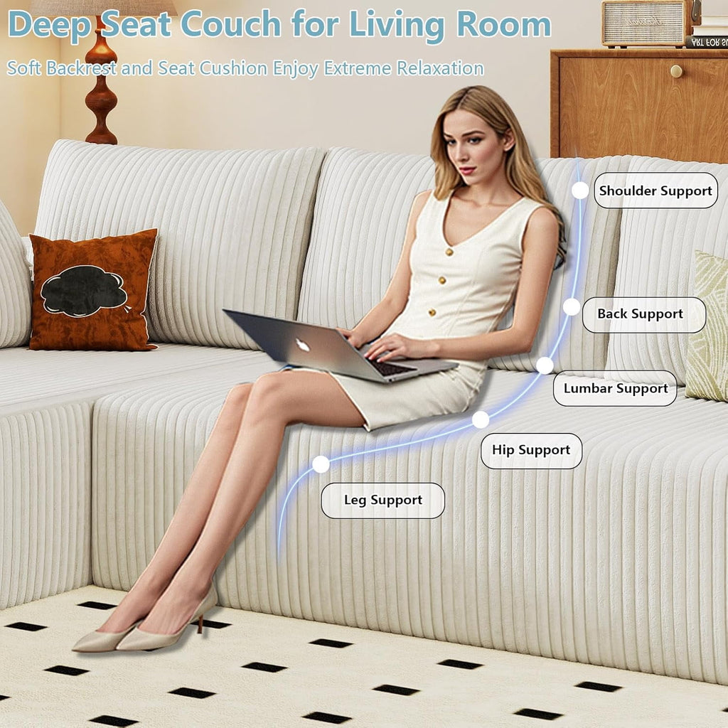 White Left-facing chaise W3315P374748-L-left-white