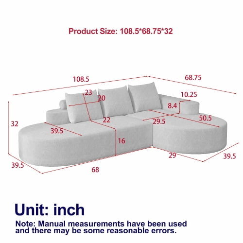 Gray Right Chaise W834S00452
