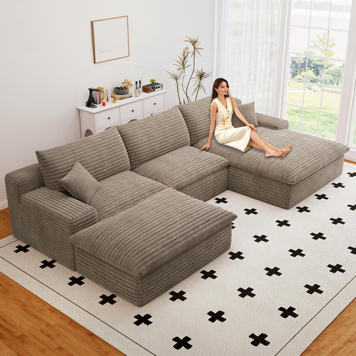 Camel U-3 Right+Ottoman W2824S00140-ZZ