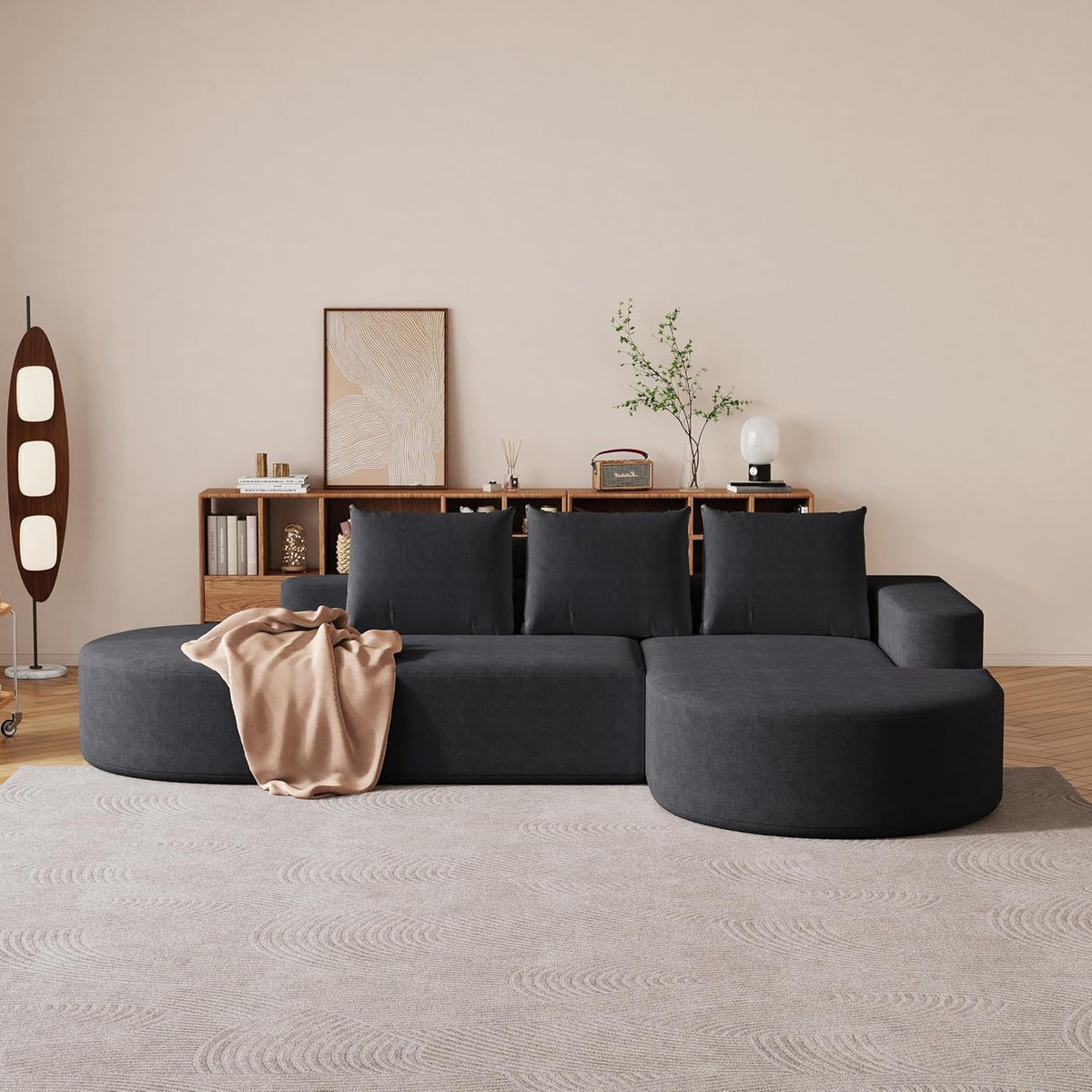Black Right Chaise W834S00450