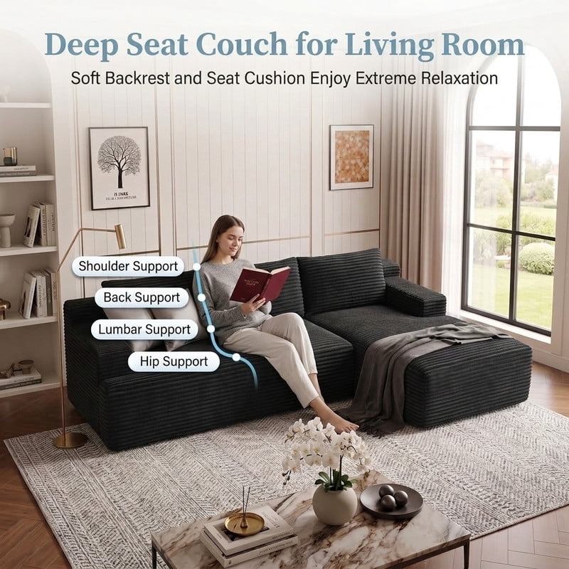 Black Right Facing Chaise W5571P500136gen