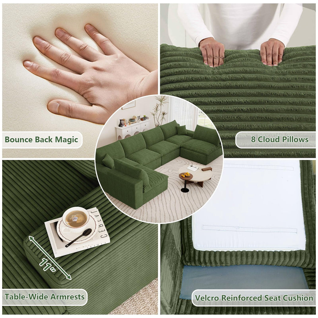 Green U-6 Seater W2824DIY149-Z