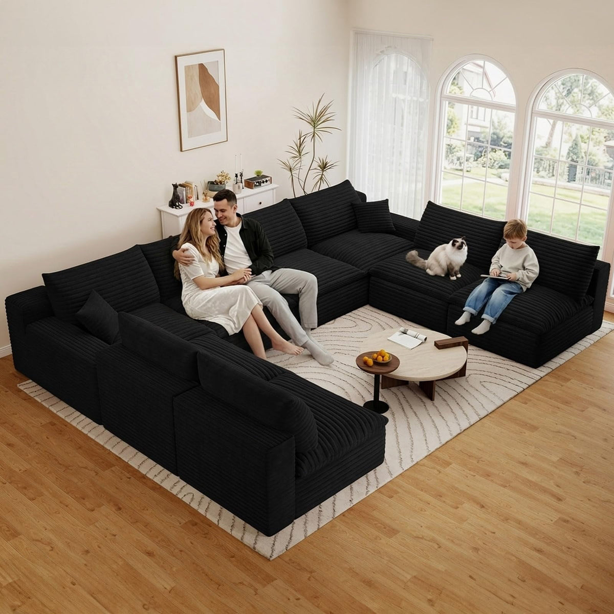 Blcak U-8 Seater W2824DIY108-ZZ