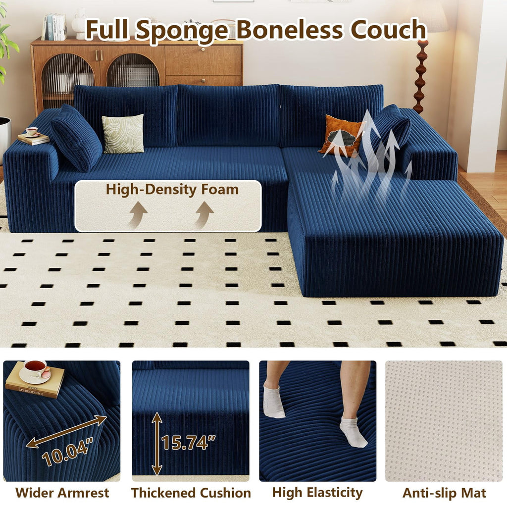 Blue 96" Right Facing Chaise W3315P374750-R