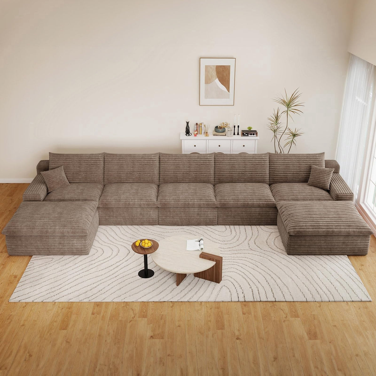 Camel U-5 Seater+2 Ottoman W2824DIY110-Z