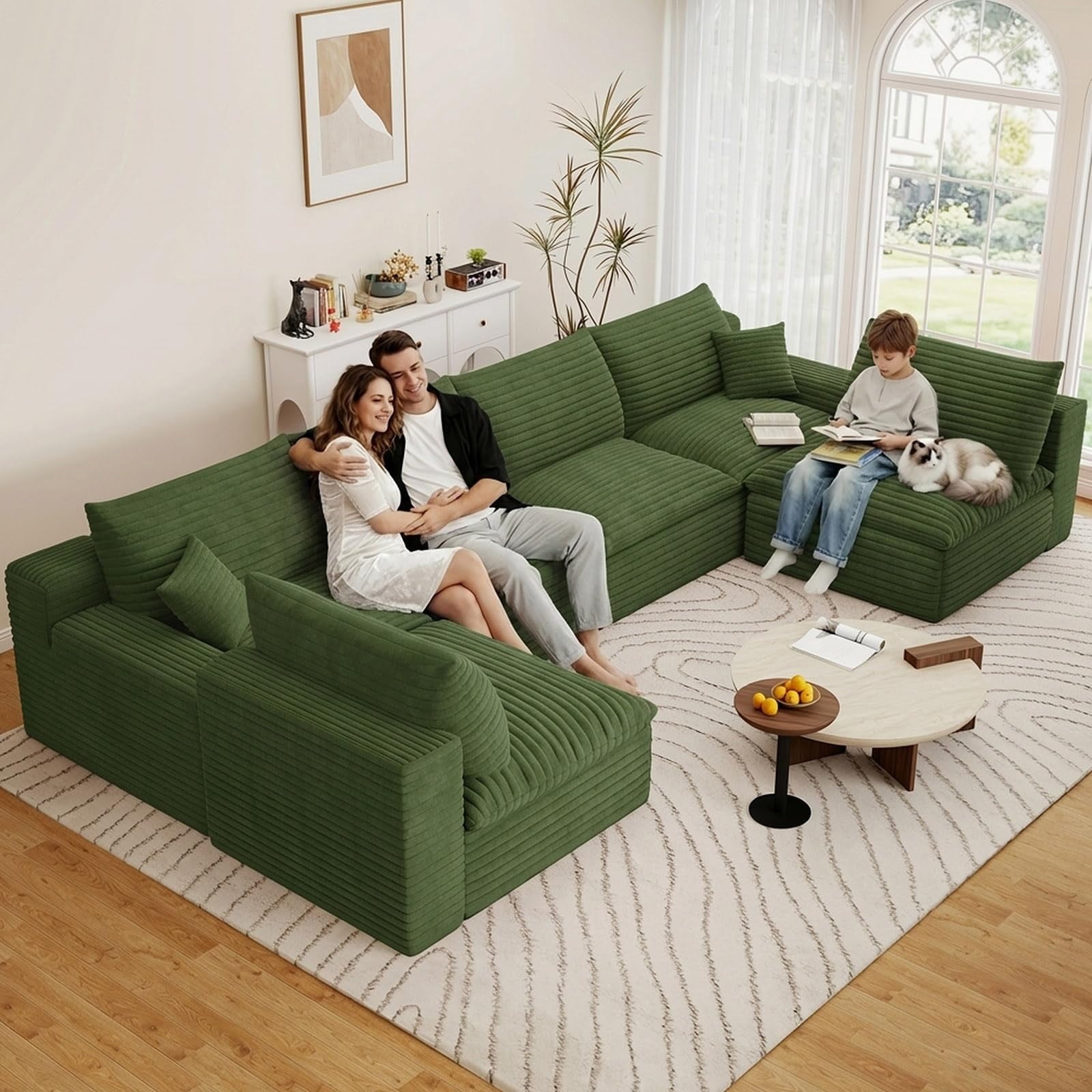 Green U-6 Seater W2824DIY149-Z