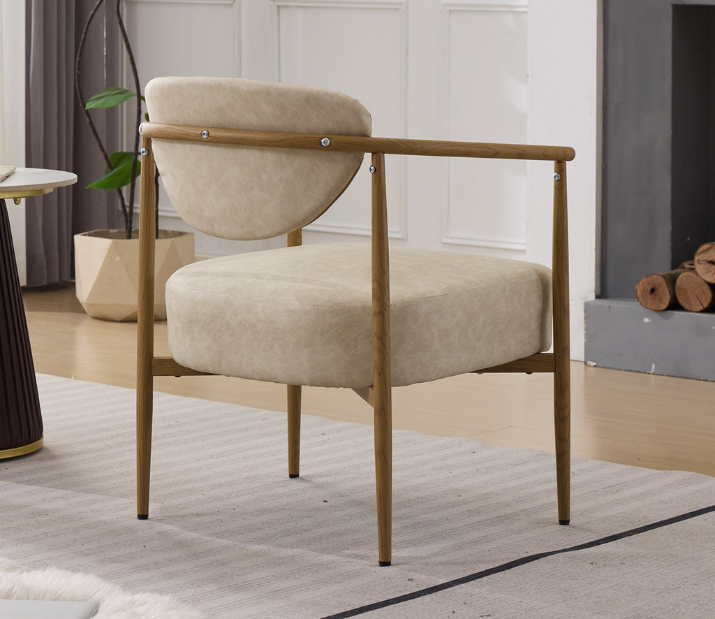 Beige + Iron + PU Leather + Foam set of 2 W3149S00003