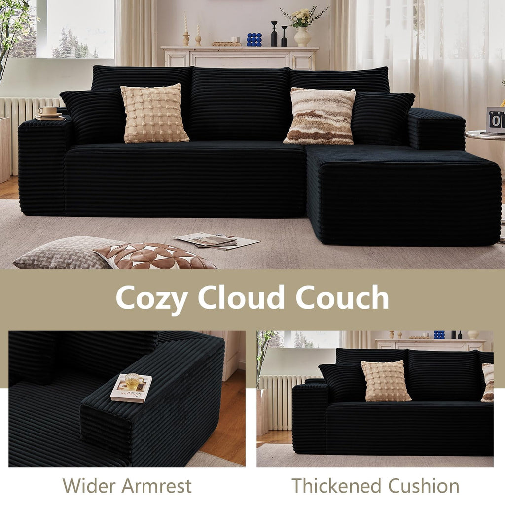 Black 107" Right Facing Chaise W2824S00025//////