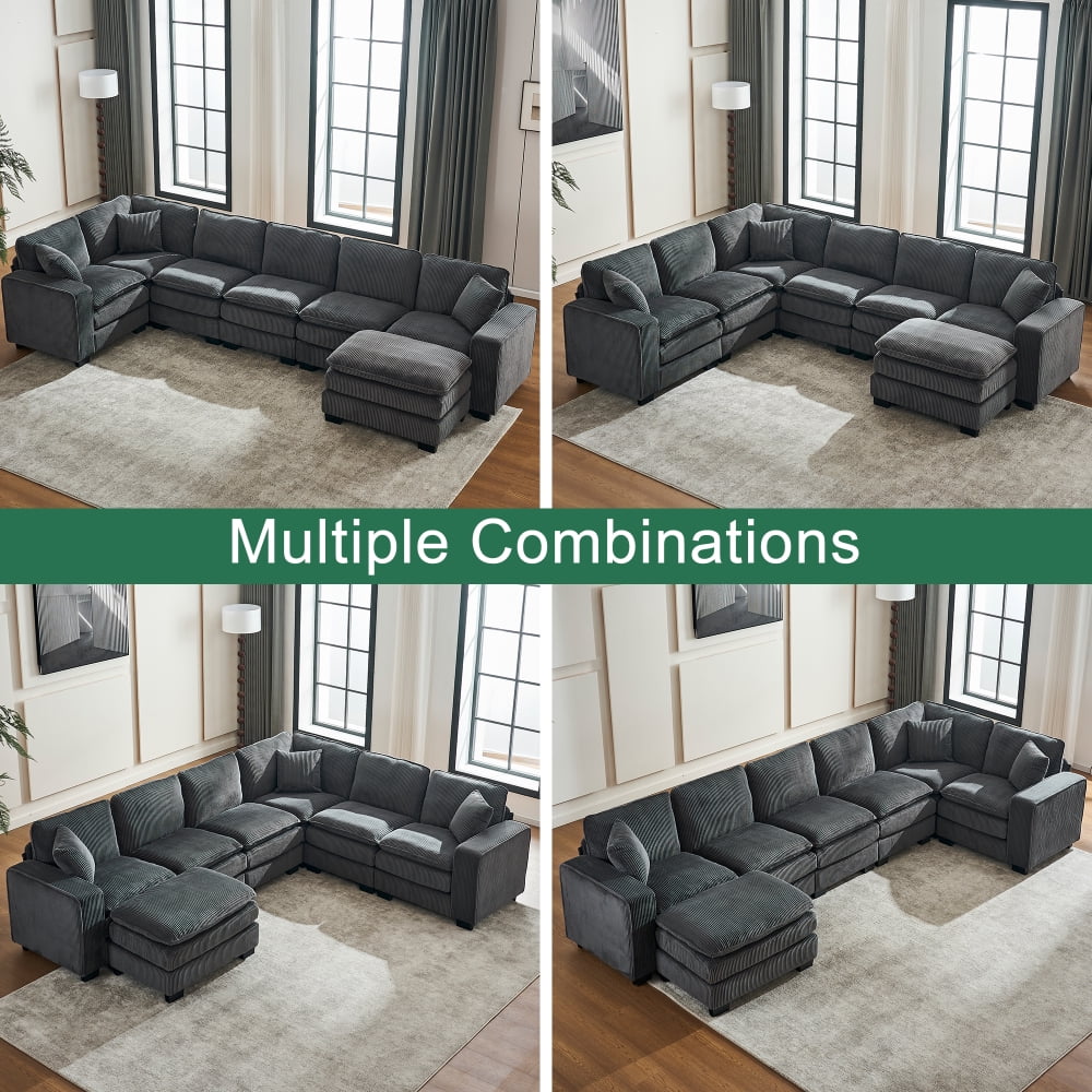 Grey + Corduroy + 7 Seat W2363S00041