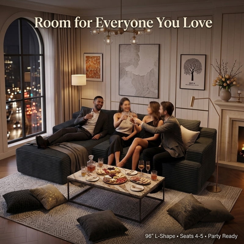Black Left Facing Chaise W5571P500137gen