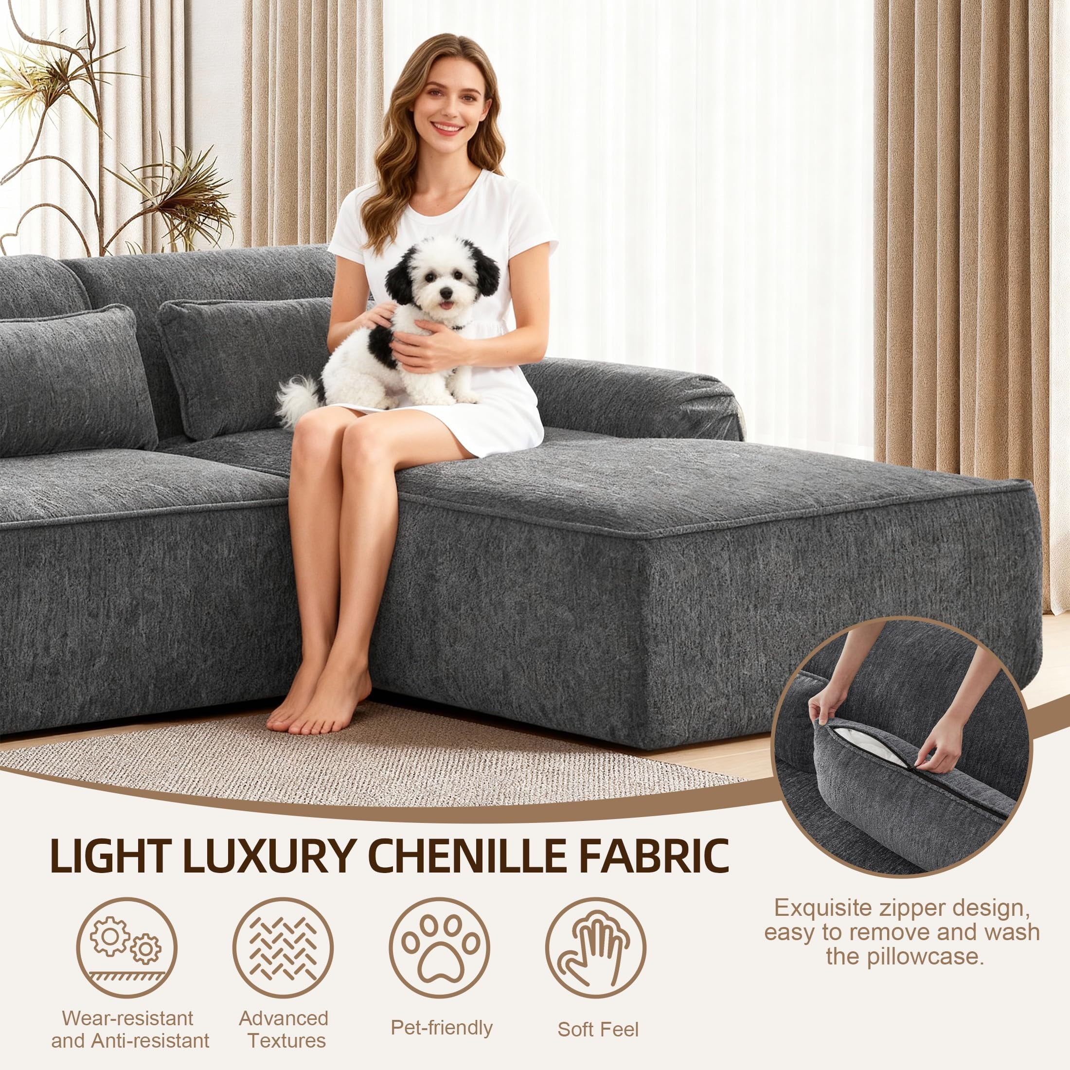 Gray Right Facing Chaise W2339S00070