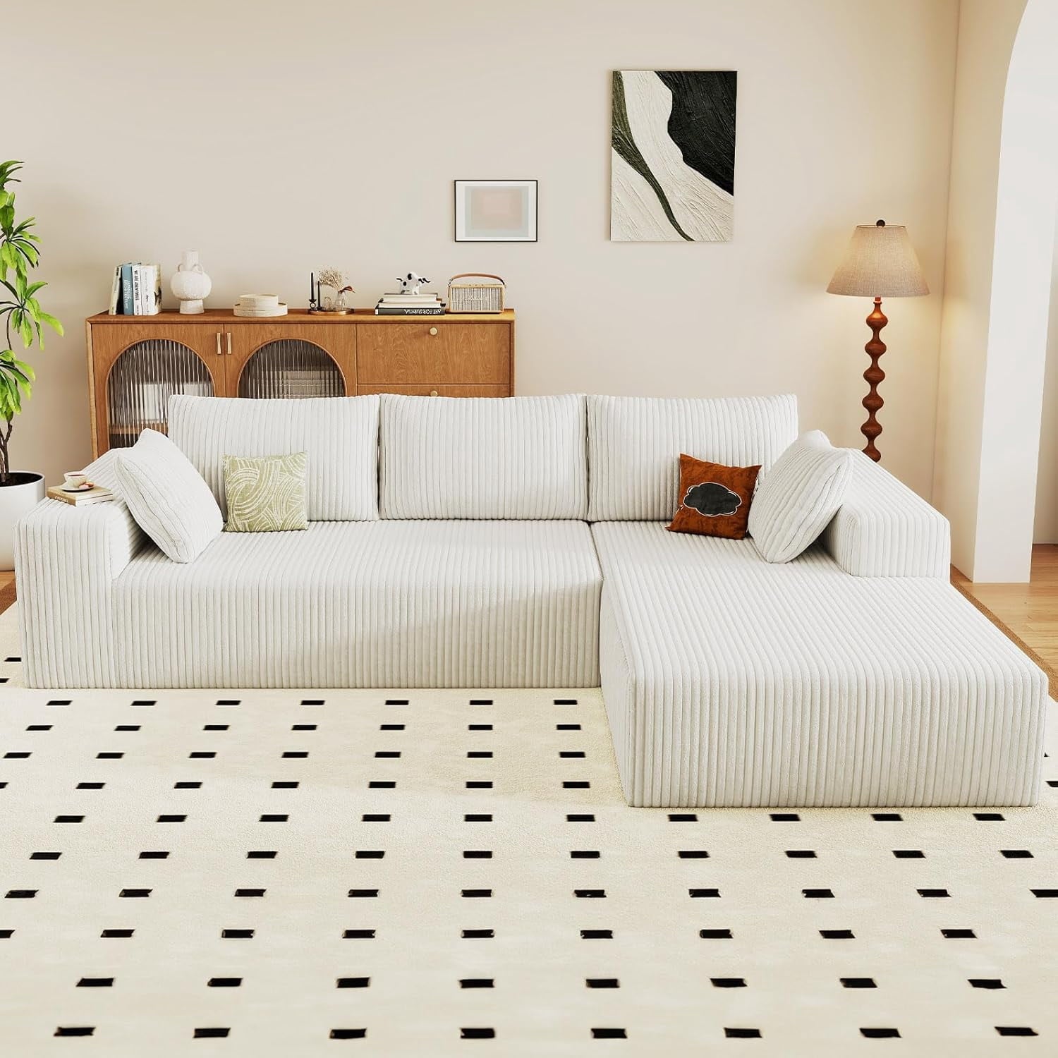 White Right-facing chaise W3315P374746-L-right-white