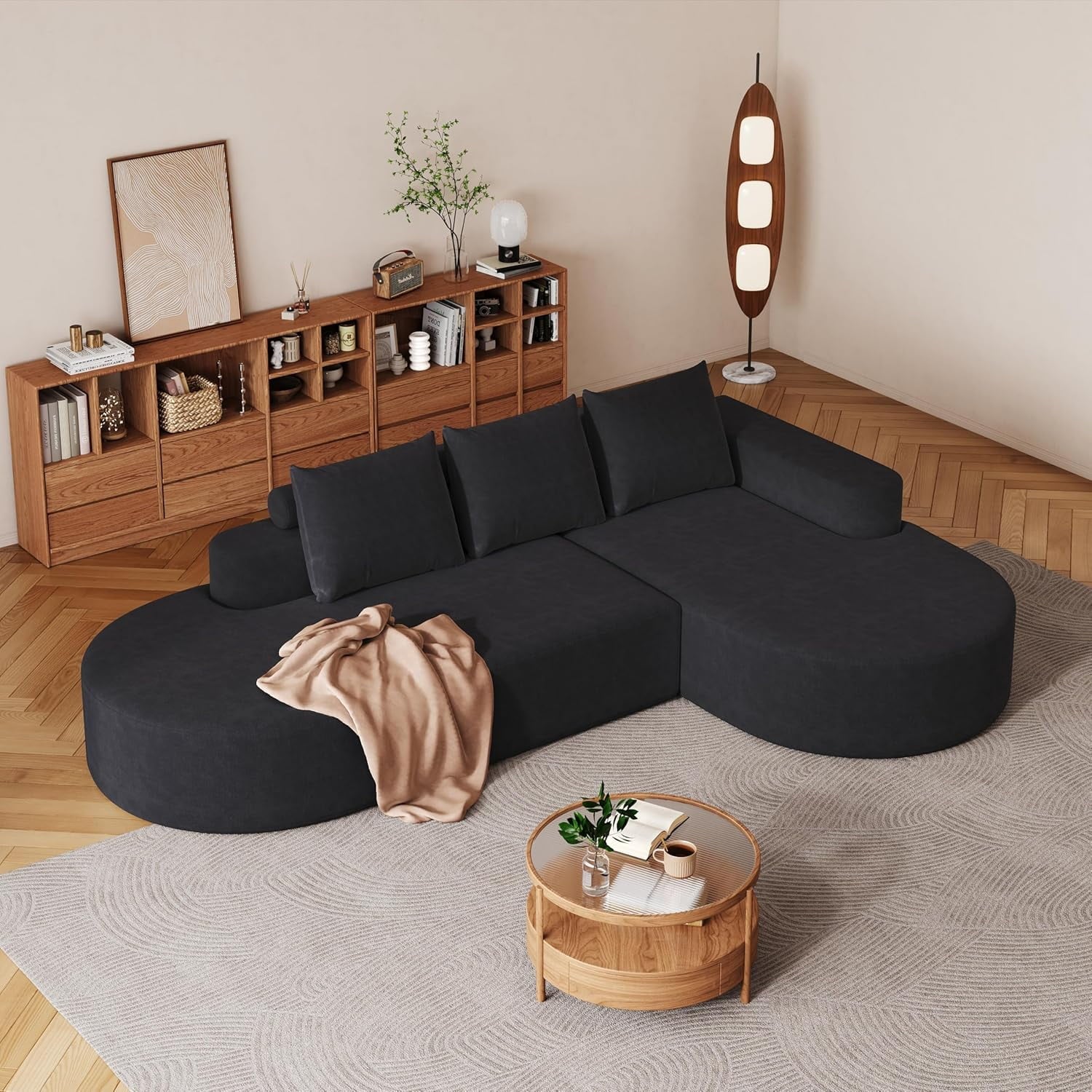 Black Right Chaise W834S00450