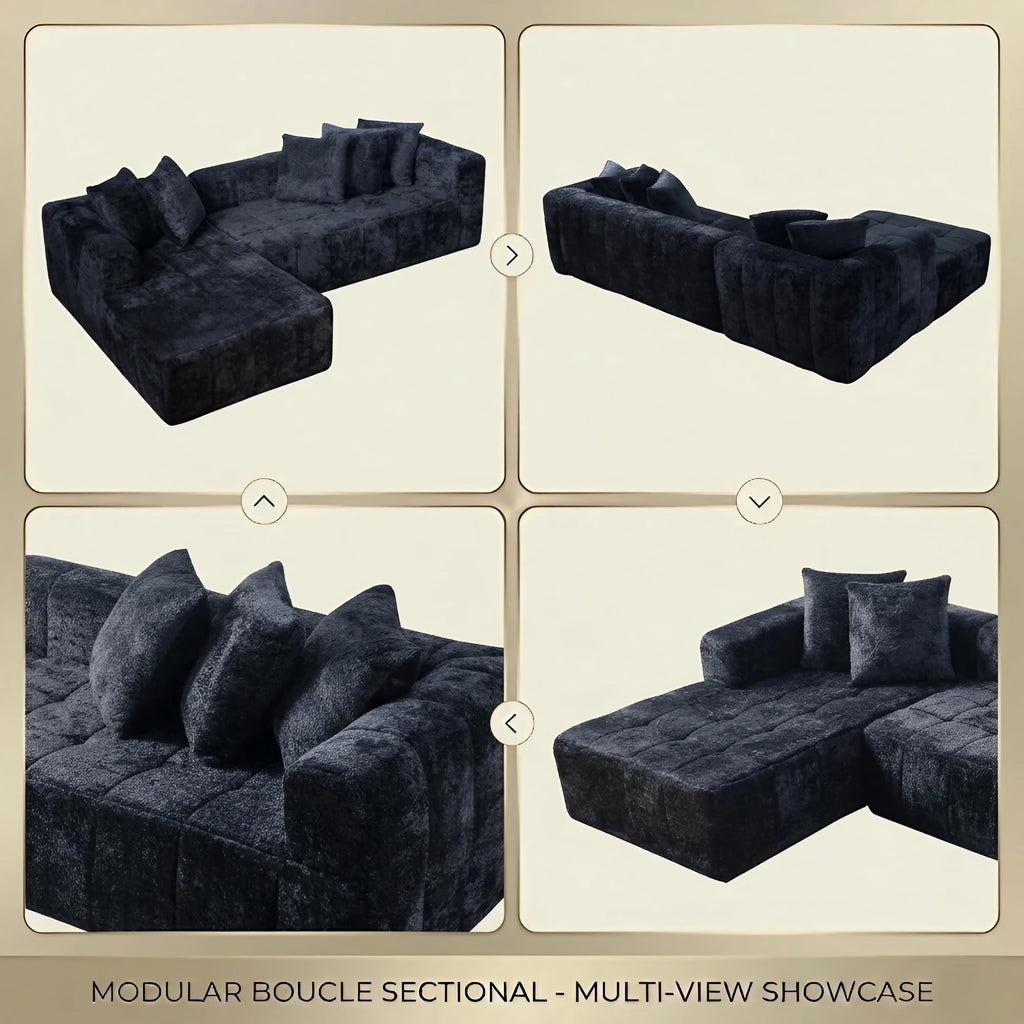 Black Left Chaise W5515S00016