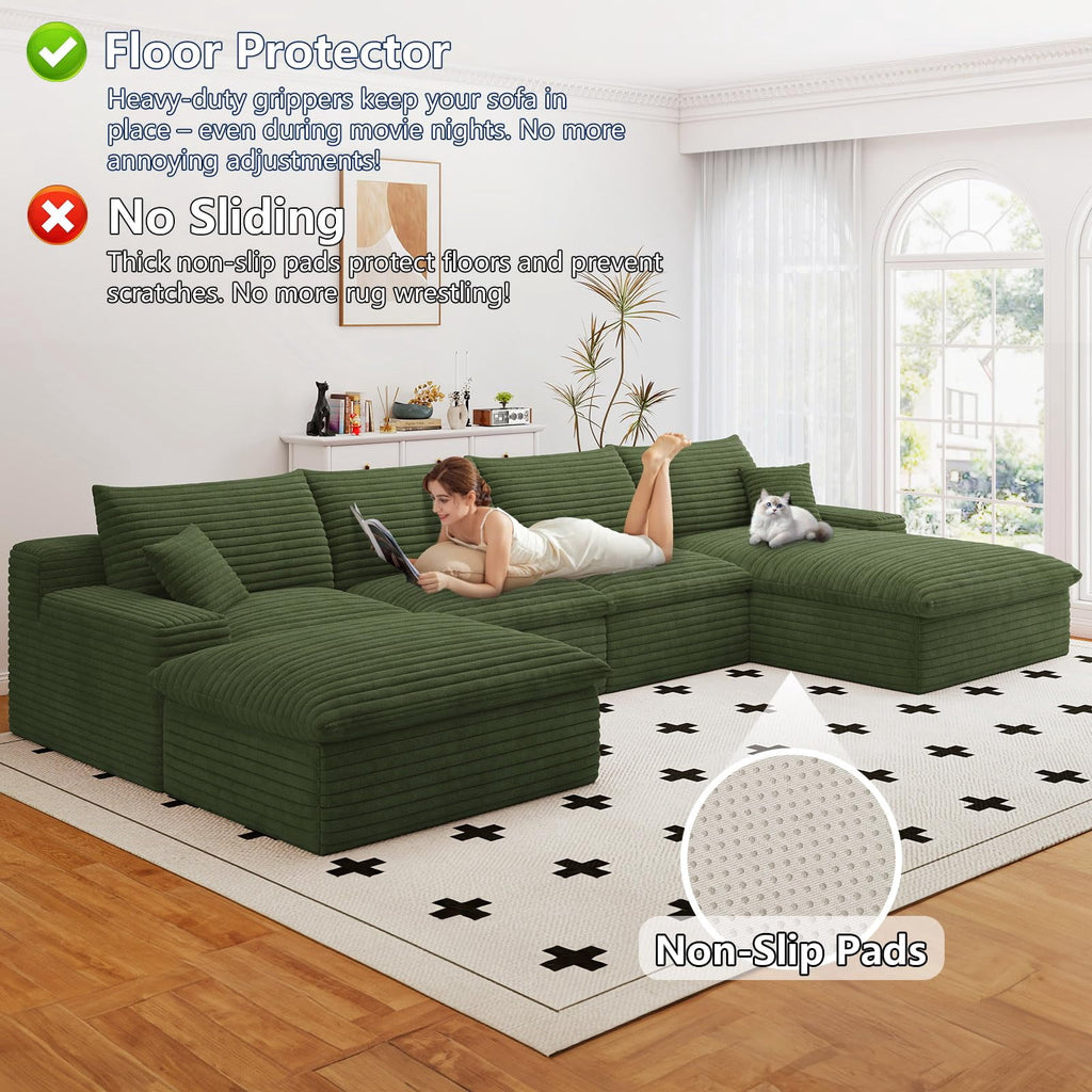 Green U-4 Right+Ottoman W2824S00136-Z