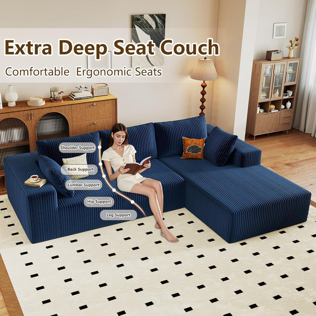 Blue Right-facing chaise W3315P374750-L-right-blue