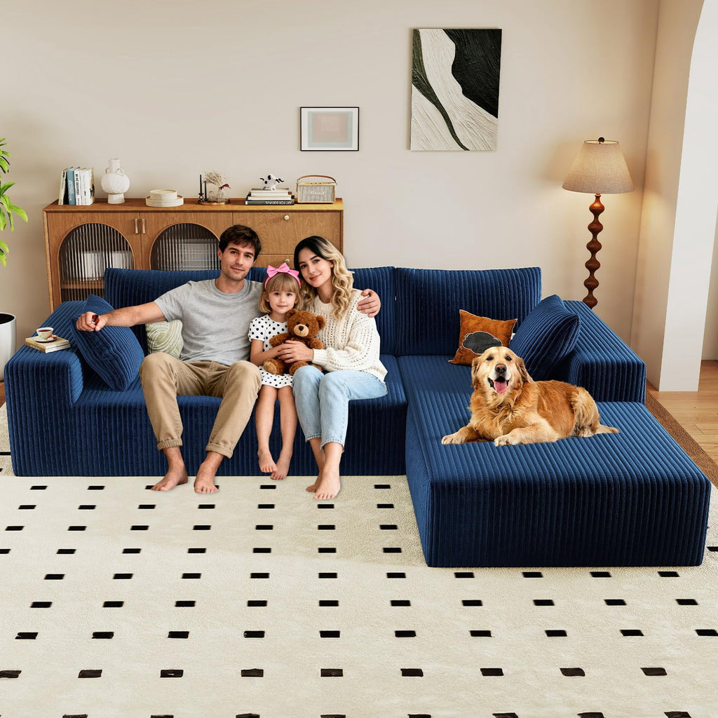 Blue 96" Right Facing Chaise W3315P374750-R