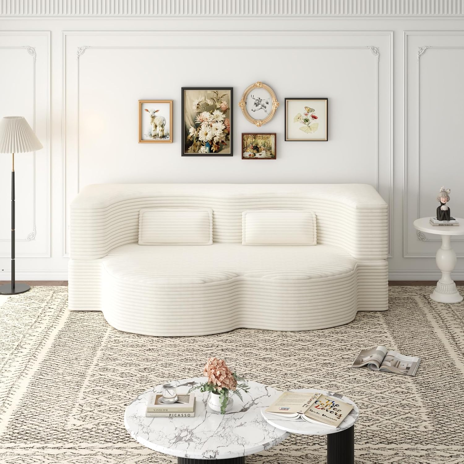 Beige Plush Corduroy W1885P347080