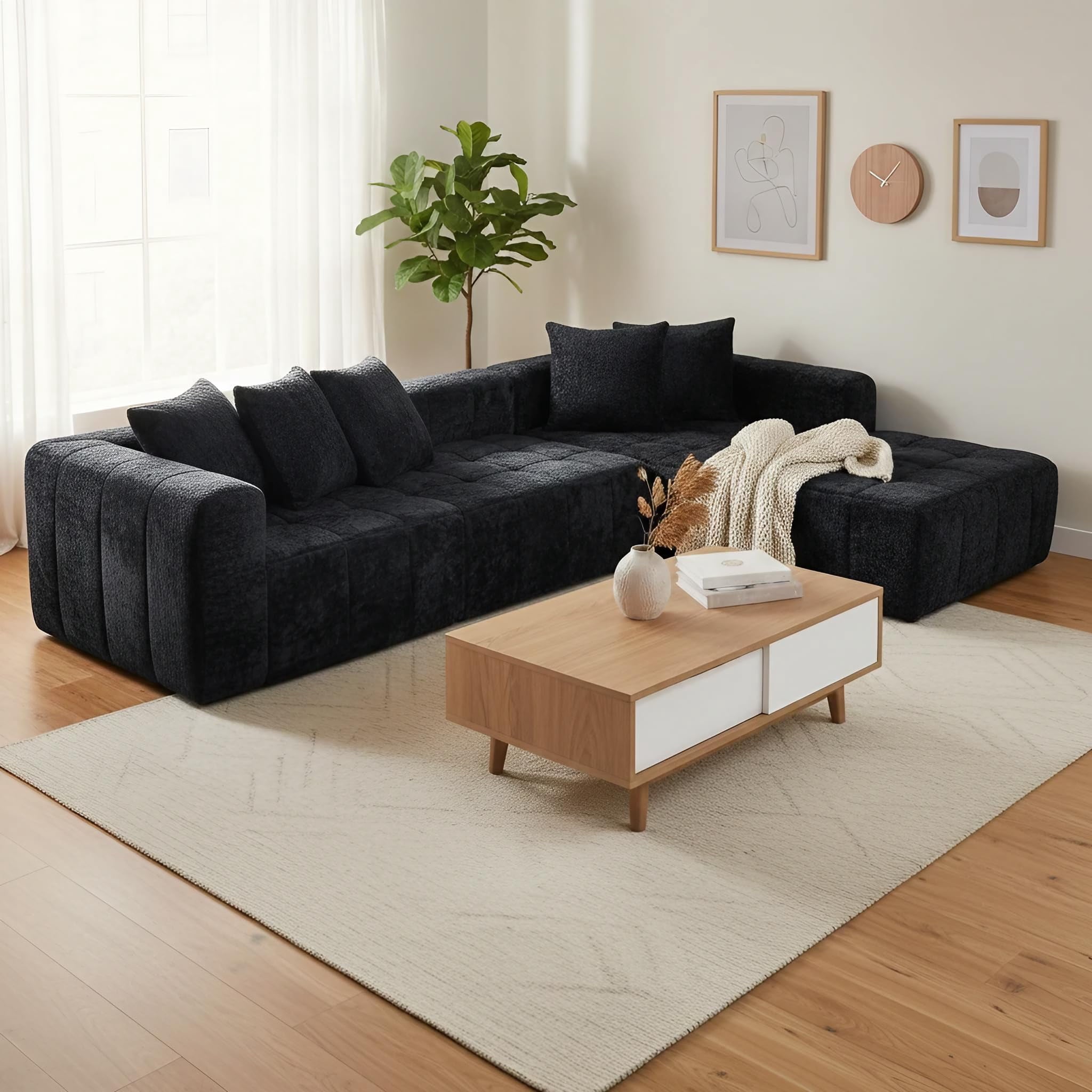 Black Right Chaise W5515S00017