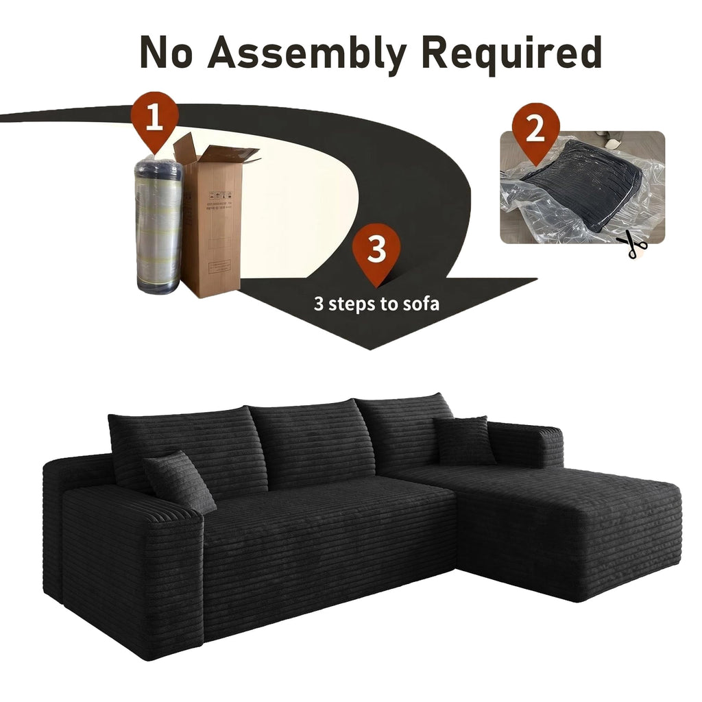 Black Right Facing Chaise W5571P500136-