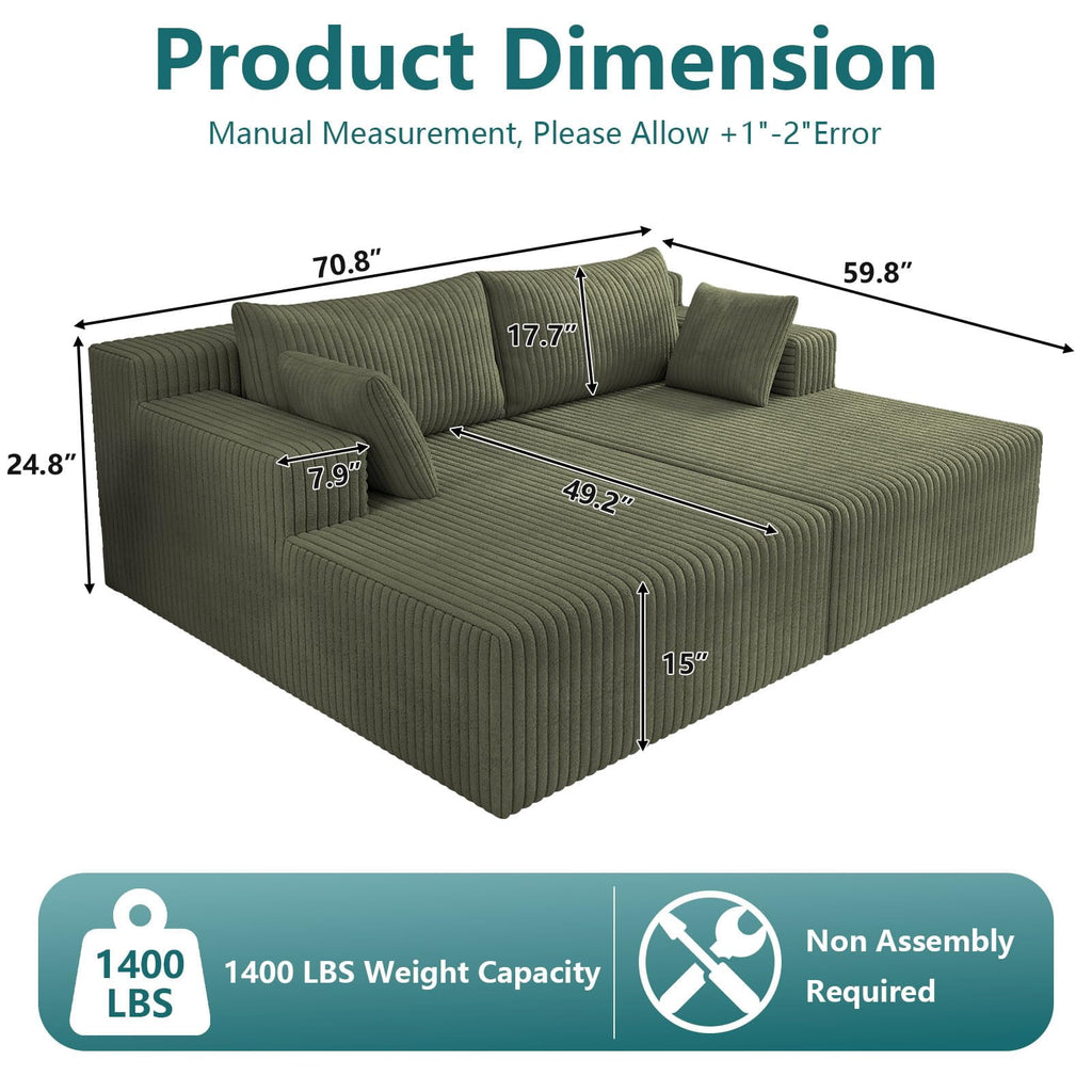 Green Modern, Minimalist, Cozy, Modular Living, Contemporary W5571P450563-green