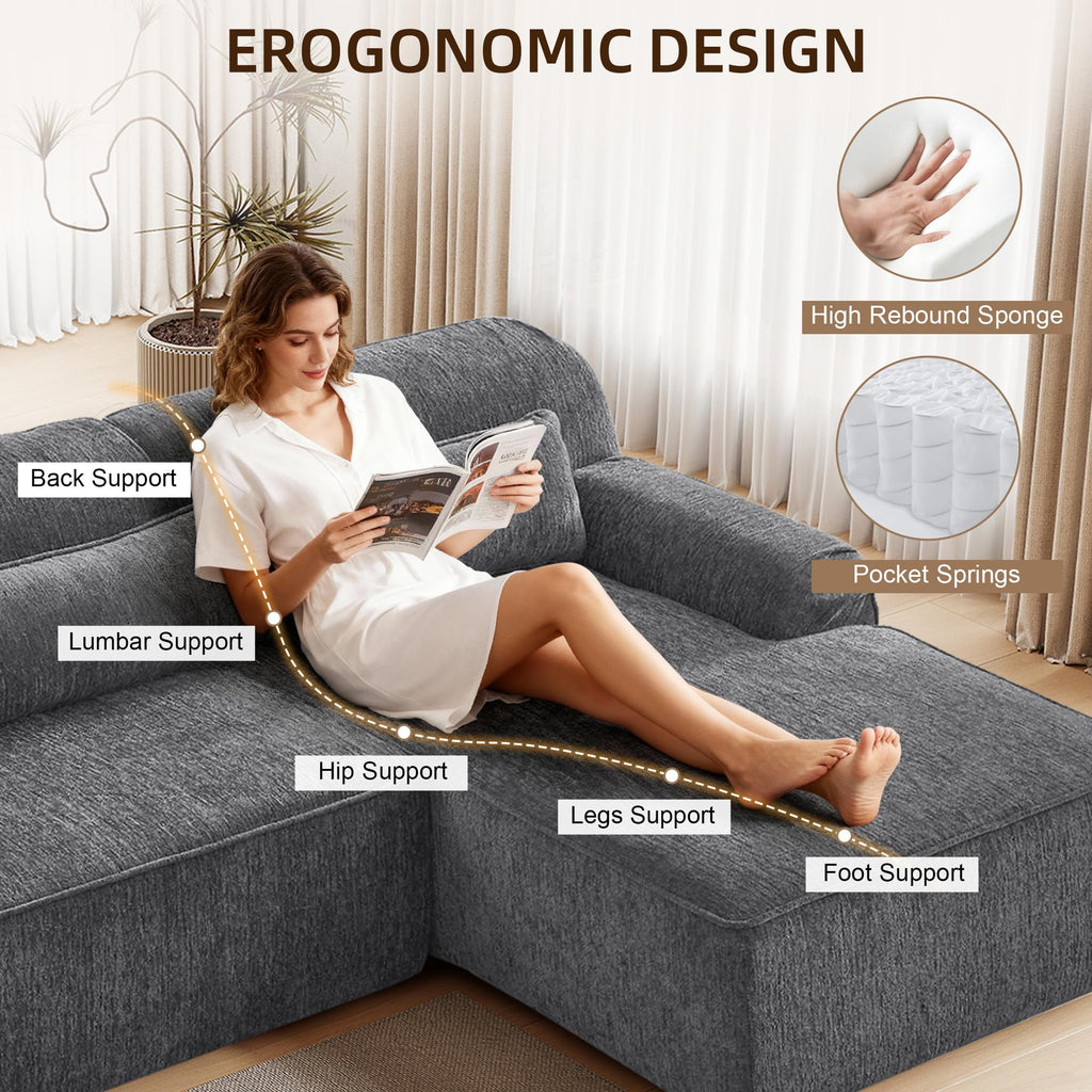 Gray Right Facing Chaise W2339S00070