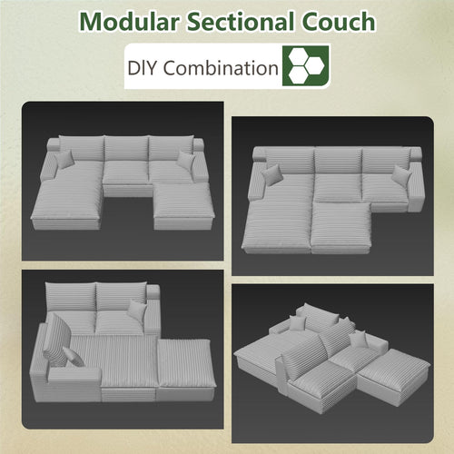 Green U-3 Left+Ottoman W2824S00131-Z