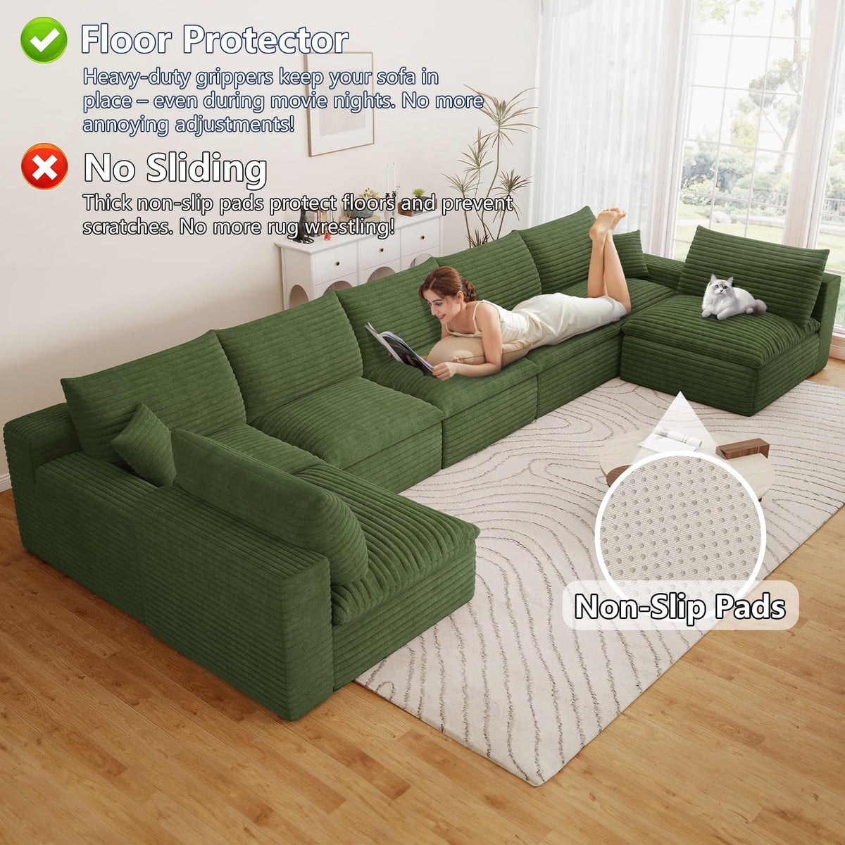 Green U-7 Seater W2824DIY152-Z
