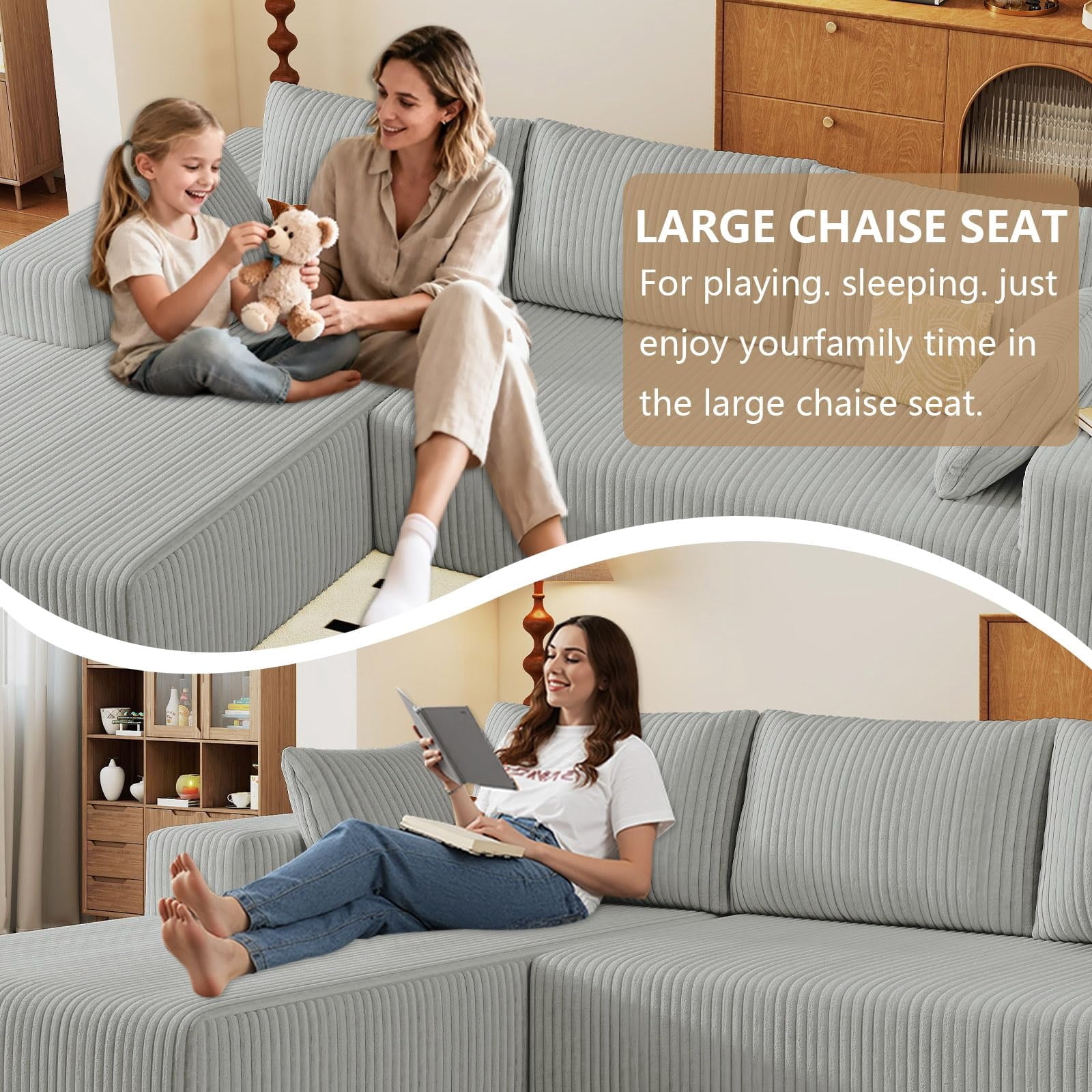 Light Gray 96" Left Facing Chaise W3315P409838/