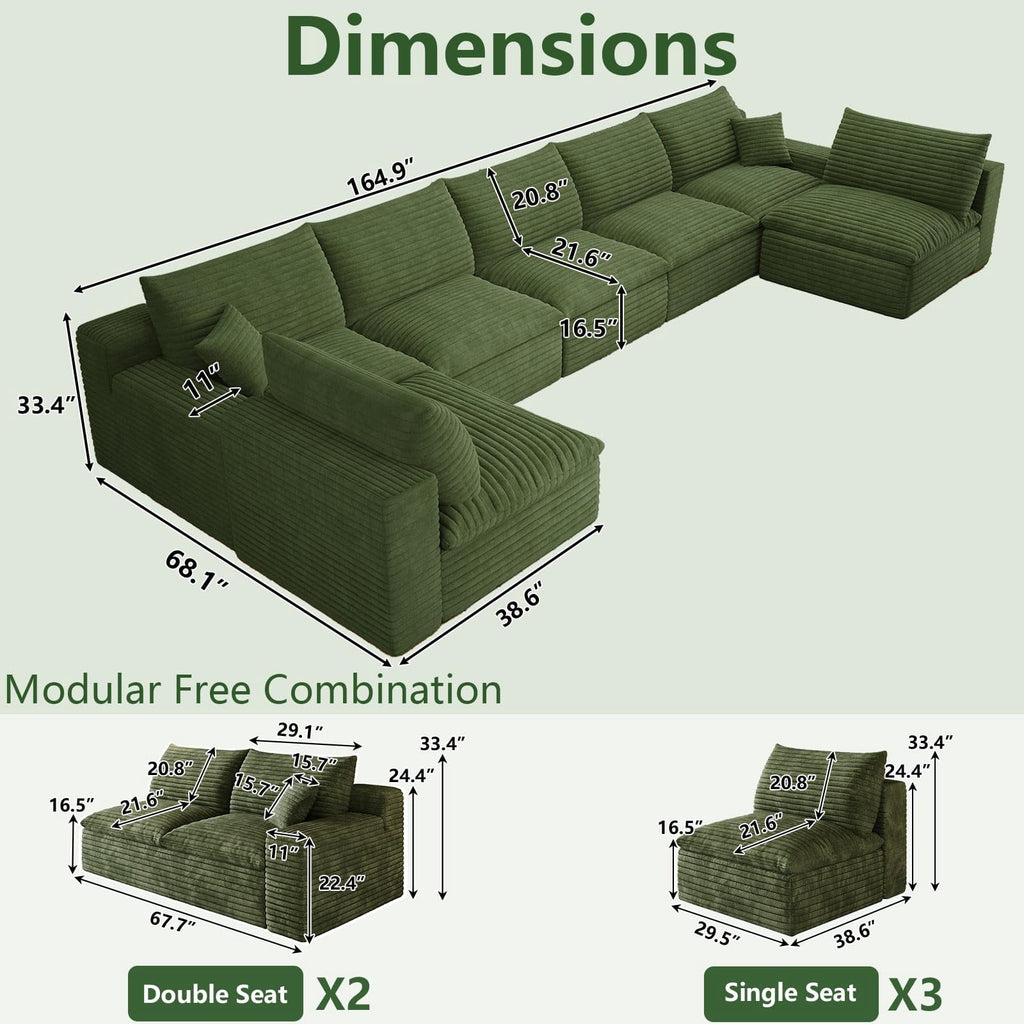 Green U-7 Seater W2824DIY152-Z
