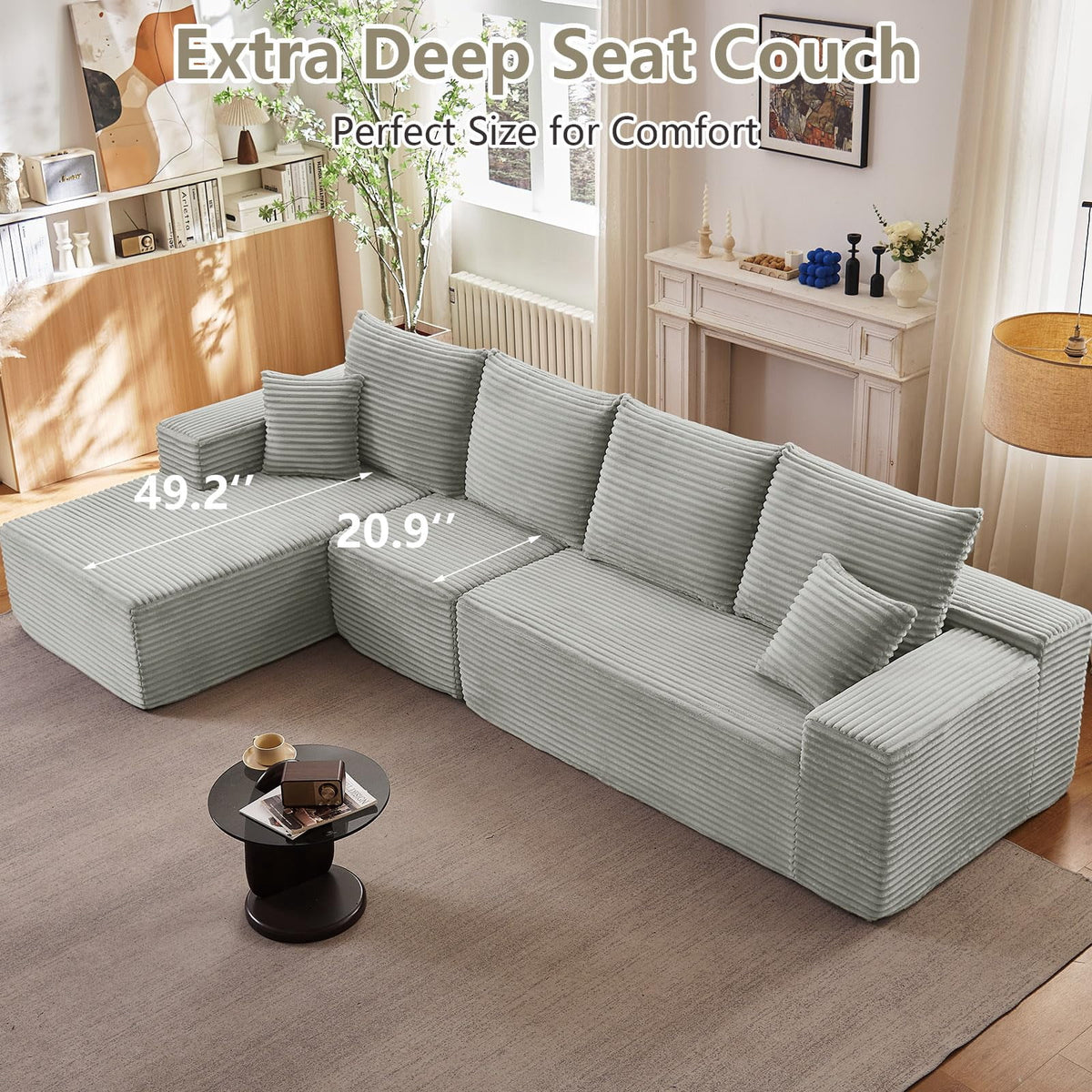 Gray 135" Left Facing Chaise W2824S00042/////