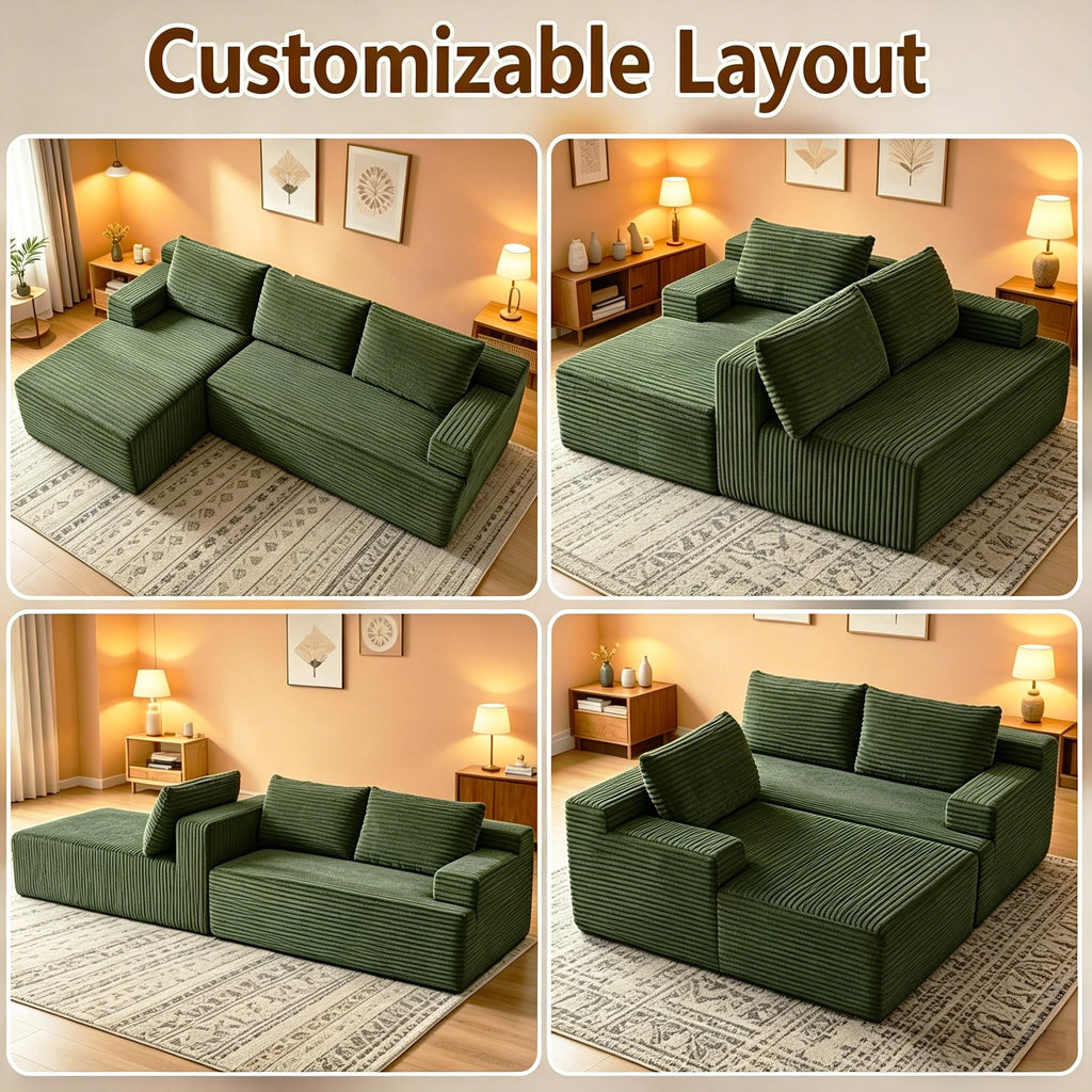 Green Left Facing Chaise W5571P500141-