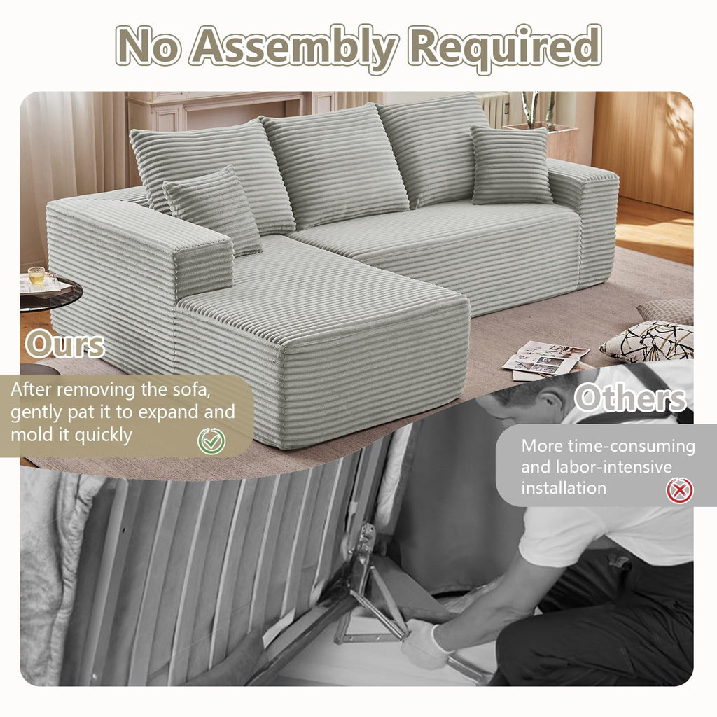 Gray 107" Left Facing Chaise W2824S00039//////
