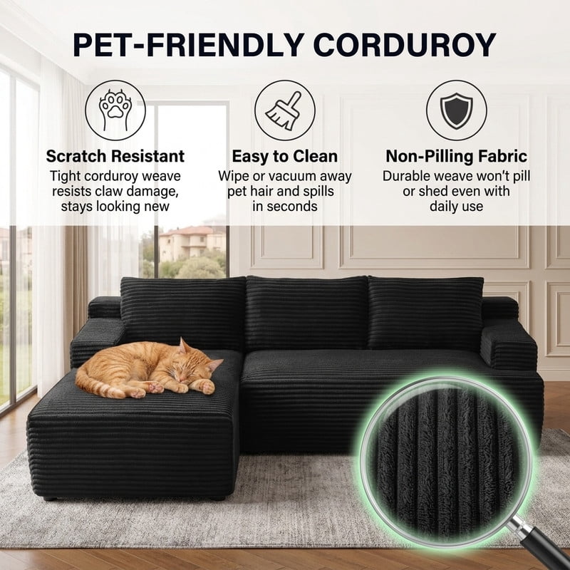 Black Left Facing Chaise W5571P500137gen