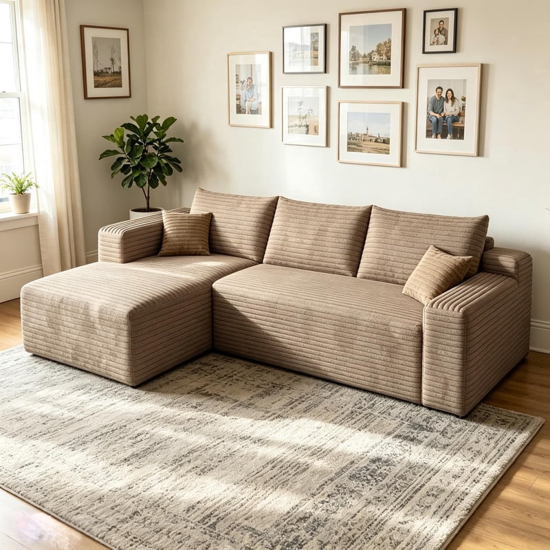 Camel Left Facing Chaise W5571P500145-