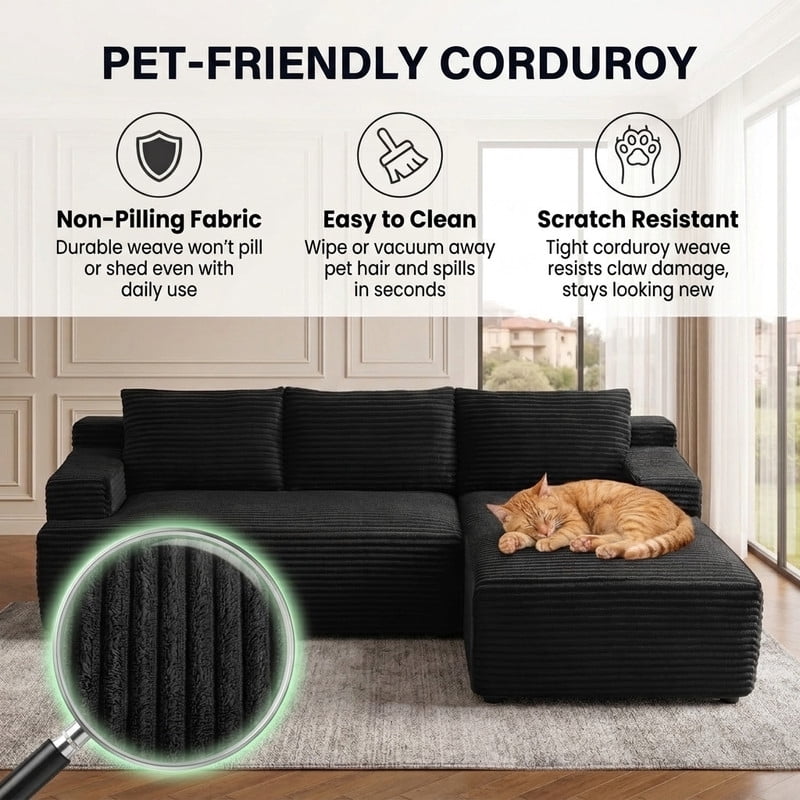 Black Right Facing Chaise W5571P500136gen
