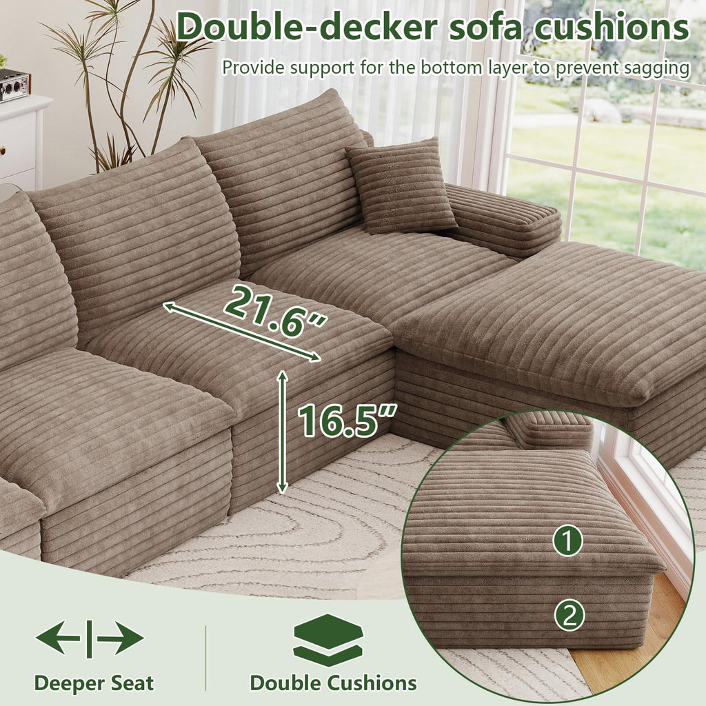 Camel U-5 Seater+2 Ottoman W2824DIY110-Z