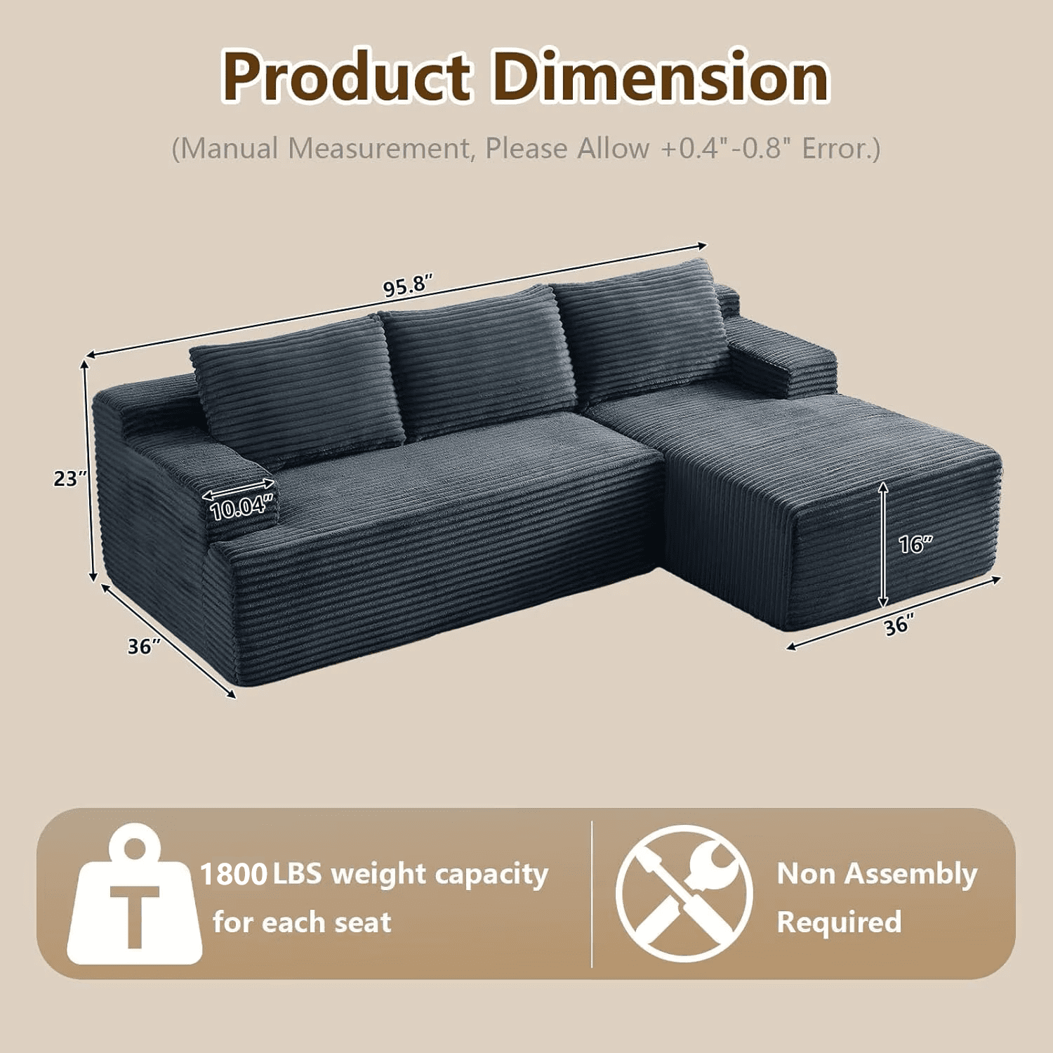 Dark Gray 96 Right W2339P409433