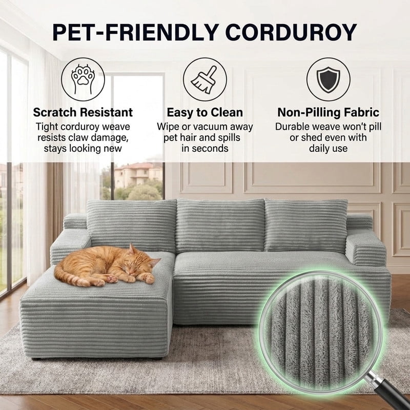 Light Gray Left Facing Chaise W5571P500147gen