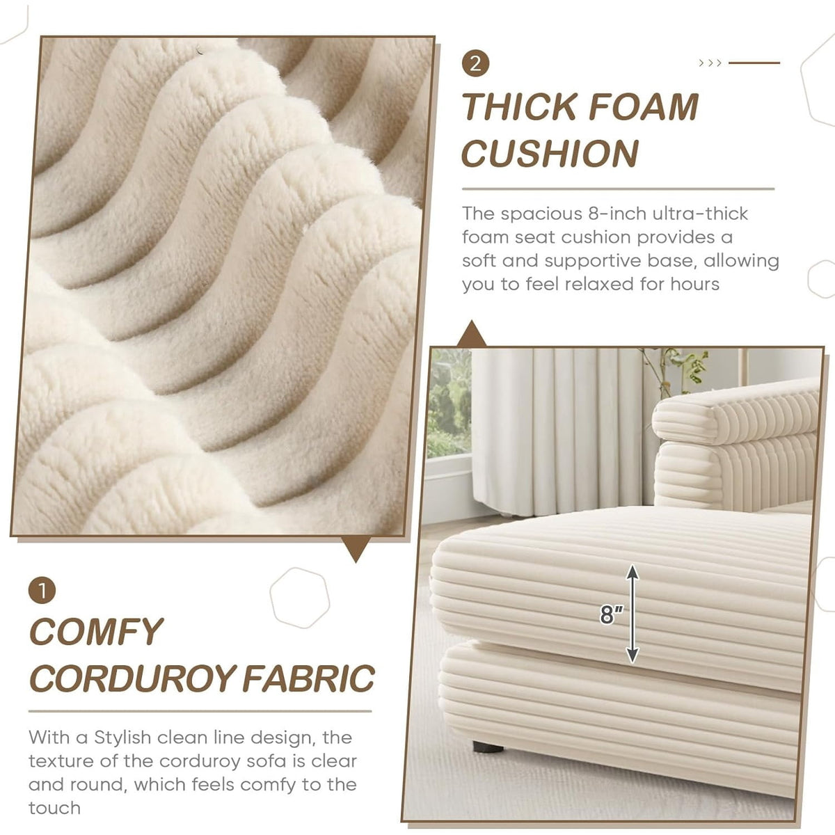 Beige SU-W834-SCC-Beige-43 Inch