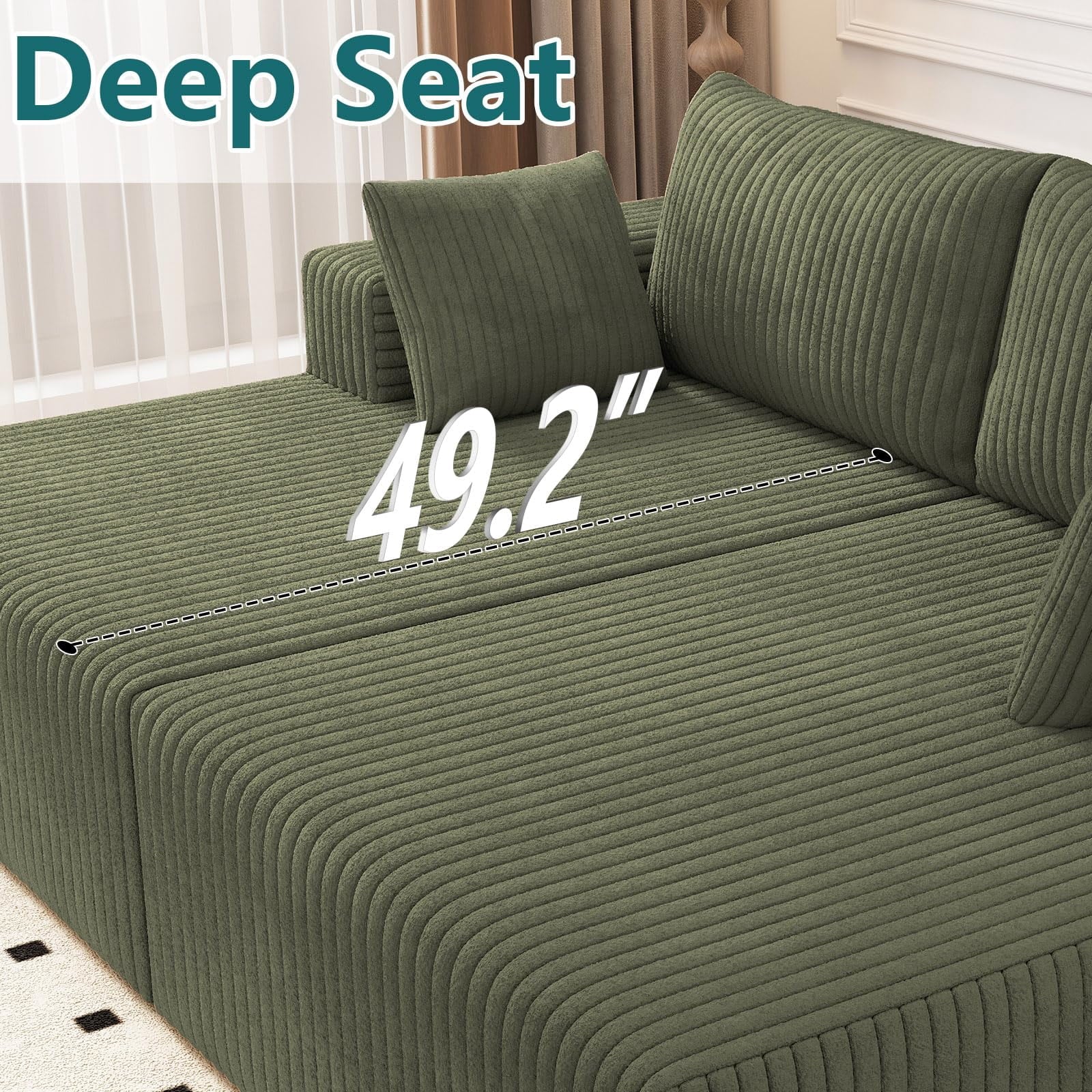 Green Modern, Minimalist, Cozy, Modular Living, Contemporary W5571P450563-green