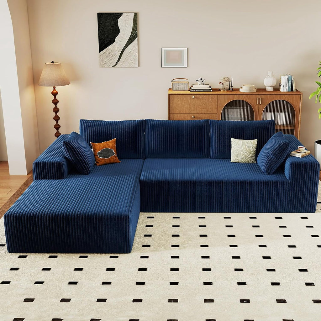 Blue Left-facing chaise W3315P374752-L-left-blue