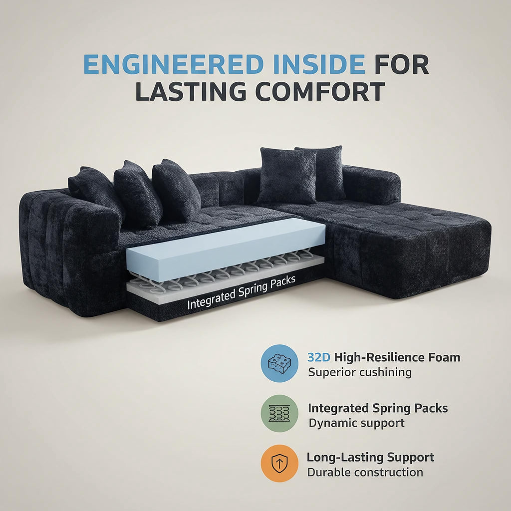Black Right Chaise W5515S00017