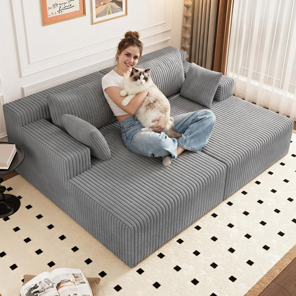 Light Gray Modern, Minimalist, Cozy, Modular Living, Contemporary W5571P450568-light gray