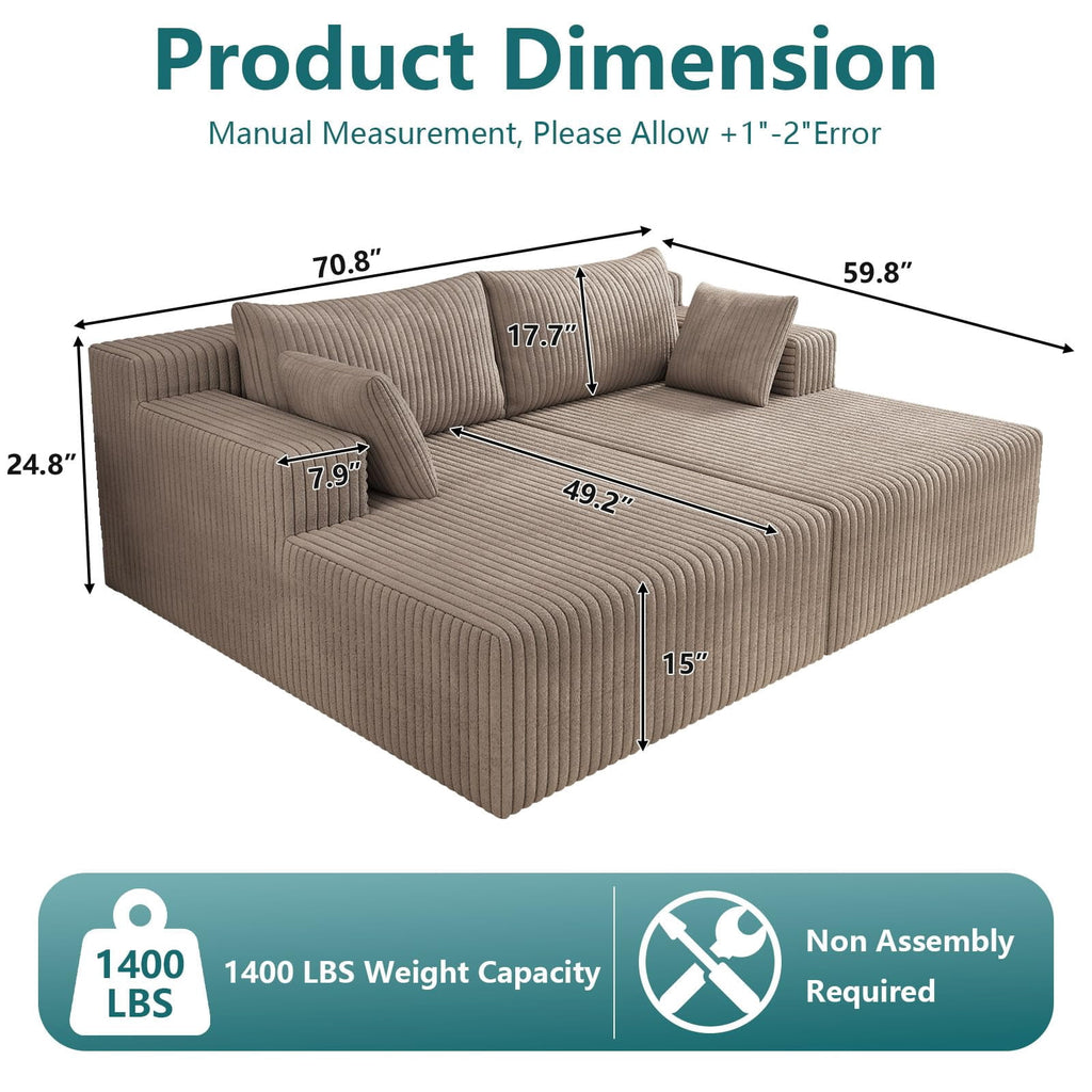 Camel Modern, Minimalist, Cozy, Modular Living, Contemporary W5571P450567-camel