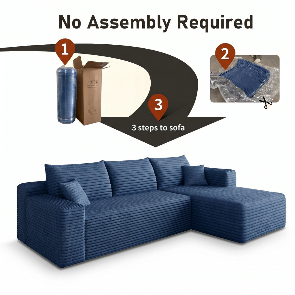 Blue Right Facing Chaise W5571P500138-